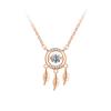 Collar atrapasueños para mujer, cadena de clavícula de plata esterlina, colgante de celebridad en línea, diseño de nicho, regalo de cumpleaños con sentido, corazón palpitante, pluma