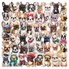 50 Pegatinas de Bulldog Francés, Dibujos Animados Franceses Animal Lindo Pegatinas Decorativas Impermeables para Diarios, Papelería, Guitarra y Botellas de Agua