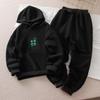 Conjunto de Sudadera para Niños, Sudadera con Capucha para Niñas de Otoño e Invierno, Ropa Deportiva Casual, Conjunto de Sudadera de Moda Tendencia para Niños