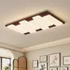 Luminária de Teto para Sala de Estar com Padrão de Madeira de Nogueira Estilo Mid-Century, Amiga dos Olhos, De Alta Qualidade, Criativa, Única, Retrô, Conjunto Completo para Toda a Casa