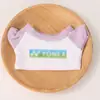 Ropa de muñeca en stock, ropa de muñeca de algodón de manga corta, juguete de peluche de 10 cm, camiseta sencilla de color liso, top para disfraz al por mayor