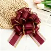 Amazon Transfronteiriça 50 # Bola de Fio de Tinta com Borda Dourada Grande Flor, Decoração de Presente de Natal Festivo Flor Esférica Puxada à Mão
