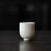 Mi Yan Blanco Albaricoque Color Sólido Taza de Degustación de Té Taza de Té de Cerámica Hecha a Mano Recolección de Aroma Taza Maestra de Aroma Taza Individual Grande Juego de Té Kung Fu