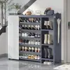 Sapateira porta de entrada multicamadas simples à prova de poeira sapateira doméstica armazenamento armário de sapatos pegada pequena de luxo leve para dormitório