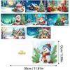 Tarjetas de Felicitación Navideñas Populares Transfronterizas Multiserie Hechas a Mano con Diamantes Juego de 9 Piezas con Sobres Pegatina de Diamante Dibujos Animados Juego de 6 Piezas