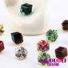 Botones pequeños de cristal para hombres y mujeres Botones cuadrados de cristal para manualidades Hebilla decorativa para suéter de mujer