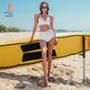 Traje de baño de dos piezas tipo triángulo para mujer, estilo nuevo 2025, para aguas termales, sexy, para busto pequeño, push-up, fresco y adelgazante, traje de baño para vacaciones en aguas termales