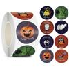 Rollo de 500 pares Feliz Halloween Juguete para niños Animal Gracias Etiquetas Adhesivas Decorativas