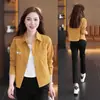 Chaqueta Camisa Delgada de Primavera y Otoño para Mujer, Talla Petite, Moda Casual Coreana Nueva 2026, Top Corto de Manga Larga con Cuello de Solapa