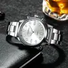 Relógio Masculino Tendência no TikTok com Pulseira de Aço, Padrão Sunburst, Relógio de Moda a Quartzo, Pulseira de Aço, Fashion, À Prova d'Água, Relógio Luminoso