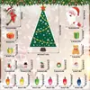 Ct493-497 Ímã de Geladeira Árvore de Natal Transfronteiriça Papai Noel Alce Boneco de Neve Decoração de Natal Adesivo Magnético de PVC