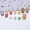 Accesorios de Arte de Uñas de Fruta de Fresa de Dibujos Animados Coloridos de Dos Tonos Simulados, Decoraciones de Uñas Lindas Tridimensionales, Accesorios Hechos a Mano para DIY