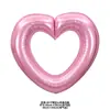 Globo 4D de 40 pulgadas con forma de Corazón Hueco de Película de Aluminio Día de San Valentín Chino Boda Propuesta Celebración Decoración de Centro Comercial Modelo Nuevo Transfronterizo Venta al por Mayor