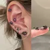 Colección Serie Colgante Clavos de Hueso de Oreja Pendientes de Tornillo de Acero de Titanio Perforación de Oreja para Mujer Pendientes de Clavo Coclear