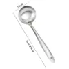 Acero Inoxidable 304 Escurridor de Sopa con Mango Largo Cuchara para Olla Caliente Utensilios de Cocina Domésticos Cuchara Grande para Sopa Cuchara para Sopa Herramientas de Cocina de Dos Piezas