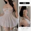 Charmoso coelho sexy lingerie feminina malha transparente sexy tentação quente alça aberta camisola paixão pijamas 8403