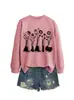 Amazon eBay sitio independiente de moda y único para mujer, recipiente químico de cinco frascos, sudadera floral otoño-invierno para comercio exterior