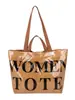 Bolso Tote Transfronterizo 2026 Estilo Nuevo para Mujer, Diseño de Letras de Alta Gama, Gran Capacidad, Estilo para Viajes Diarios, Bolso de Hombro y de Mano Personalizado