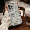 Estilo Europeu Ins Tendência Borboleta Azul 18Pro Nicho High-End Capa Macia Iphone18 Capa de Telefone Transparente