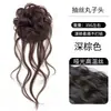 Peruca de coque com rabo de cavalo com coroa alta, adiciona volume à parte de trás da cabeça, cria um penteado fofo e natural, uma ferramenta mágica para uma nova atmosfera estilo chinês