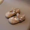 Nuevos Zapatos de Princesa para Niñas de Primavera y Otoño, para Combinar con Vestidos Formales, Zapatos para Niñas Pequeñas, 6-12 Años, Mariposa con Pedrería, Zapatos Versátiles para Niños