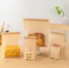 Sacos para Pão de Forma em Estoque, Sacos para Assar Bolo de Forma, Sacos de Papel Kraft com Janela Transparente e Fechamento com Arame para Doces