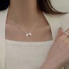 Collar de lazo de plata esterlina S925 para mujer, nuevo diseño de alta calidad, joyería con sentido del sentido, cadena de clavícula de nicho simple para niña