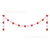 Decoración de Fiesta de Bodas Propuesta con Guirnalda del Día de San Valentín Colgante de Flor de Tirar Corazón Decoración de Atmósfera del Día de San Valentín Guirnalda de Tirar