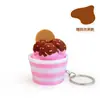 Juguete clicker para aliviar el estrés de pastel de helado impreso en 3D, lindo clicker de taza de postre para aliviar el estrés