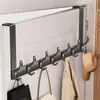 Colgador de Puerta Montado en la Parte Trasera sin Taladro para Dormitorio y Baño, Gancho de Pared sin Rastro para Abrigos y Sombreros, Estante de Almacenamiento
