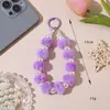 Colgante de cadena para teléfono de bola de felpa estilo coreano para otoño e invierno, colgante de bolsa de bola de pelo de perla de nicho, cadena colgante para llavero de funda de teléfono