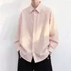 Camisa de manga larga a cuadros de gasa burbuja para hombre, nuevo estilo otoño 2026, camisa deconstruida, marca trendy americana, chaqueta casual holgada