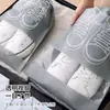 Bolsa Fácil para Armazenamento de Sapatos de Viagem Portátil com Cordão à Prova de Poeira Tecido Não Tecido Bolsa para Sapatos à Prova de Umidade