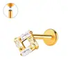 Zeming Original Douyin Más Vendidos F136 Aleación de Titanio y Circonio Aretes de Tachuela Diseño de Nicho Perforación de Lóbulo de la Oreja Tachuelas para Cartílago de la Oreja Estilo Europeo Americano