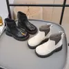 Botas para Niña Primavera y Otoño 2026 Estilo Nuevo Botas Tipo Calcetín de Suela Suave Botas Martin de Moda Versátiles para Niño Botas de Piel Botas Cortas Casuales