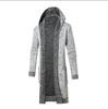 Suéter de punto cruzado de comercio exterior a largo plazo, nuevo suéter con capucha para hombre, suéter abrigo, juvenil, color sólido, casual, simple