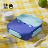 Lonchera Infantil de Dibujos Animados, Segura para Microondas, Lonchera Especial de Plástico para Estudiantes con Compartimentos, Recipiente para Mantener Fresco con Tenedor y Cuchara, Venta al por Mayor