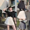 (Pantalones + Cierre + Botones) Falda Plisada Falda de Uniforme Jk Falda Versátil Falda Corta de Primavera y Verano Otoño