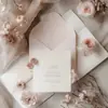 Invitaciones de boda estilo moderno y sencillo, juegos de tarjetas de boda personalizados, material de cartón de alta calidad