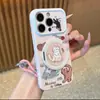 Funda para teléfono de Dachshund y gatito lindo adecuada para Apple 17 Pro Max, con soporte giratorio y ventana de visualización grande para Huawei y Xiaomi 17