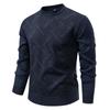 Tejidos de Punto para Hombre Otoño e Invierno 2025 para Personas Mayores Forrados de Polar y Engrosados Casual Cuello Redondo Tejidos Cálidos para Padres de Mediana Edad