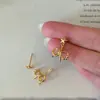 Brincos de Laço Estrela para Mulheres, Pequenos e Delicados, Estilosos, Doces, Modernos, Tendência, Brincos Versáteis