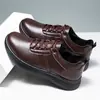 Nuevos Zapatos Casuales de Cuero para Hombre, Antideslizantes, Resistentes al Desgaste, Zapatos Deportivos de Suela Blanda, Transpirables, Versátiles, Aptos para Negocios, Talla Grande, Venta al por Mayor Transfronteriza para Hombres