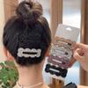 Onda pedrería pasador para flequillo clip para el cabello lateral simple para mujer clip para la parte posterior de la cabeza clip para el cabello accesorio para la cabeza