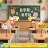 Decoración de Escena para la Temporada de Regreso a Clases 2026 para Preescolar y Arreglo de Ambiente de Salón de Clases, Señales y Decoraciones de Mesa para Escuelas Primarias y Secundarias, Creando un Sentido de Atmósfera Ceremonial
