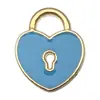 Serie Azul Lago Mixto Accesorios de Aleación con Forma de Gota de Aceite Flor de Margarita Accesorios para Pulsera Collar Colgantes DIY