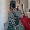 [Fábrica de Diseño Propio Lista para Entrega] Sudadera de Hombro Caído con Estampado de Letras Diseñada para Mujer en Otoño Top Holgado Off-Shoulder