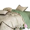 Juego de Cama de Algodón 100% de Alta Gama Nantong de Cuatro Piezas, Nueva Funda de Edredón de Algodón Puro, Sábana Ajustable, Sábana Plana, Juego de Tres Piezas, Funda de Colcha, Juego de Cama 4