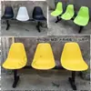 Silla de Fila de Una Pieza Asiento de Fila de Plástico Silla Exterior de Aeropuerto para Tres Personas Campo Deportivo Taburete de Empresa Impermeable Metabo
