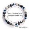 Pulsera de Piedra Ojo de Tigre Transfronteriza de Amazon, Pulsera Ojo del Diablo, Pulsera Personalizada de Ágata Negra para Hombres y Mujeres, Venta al por mayor de Joyería